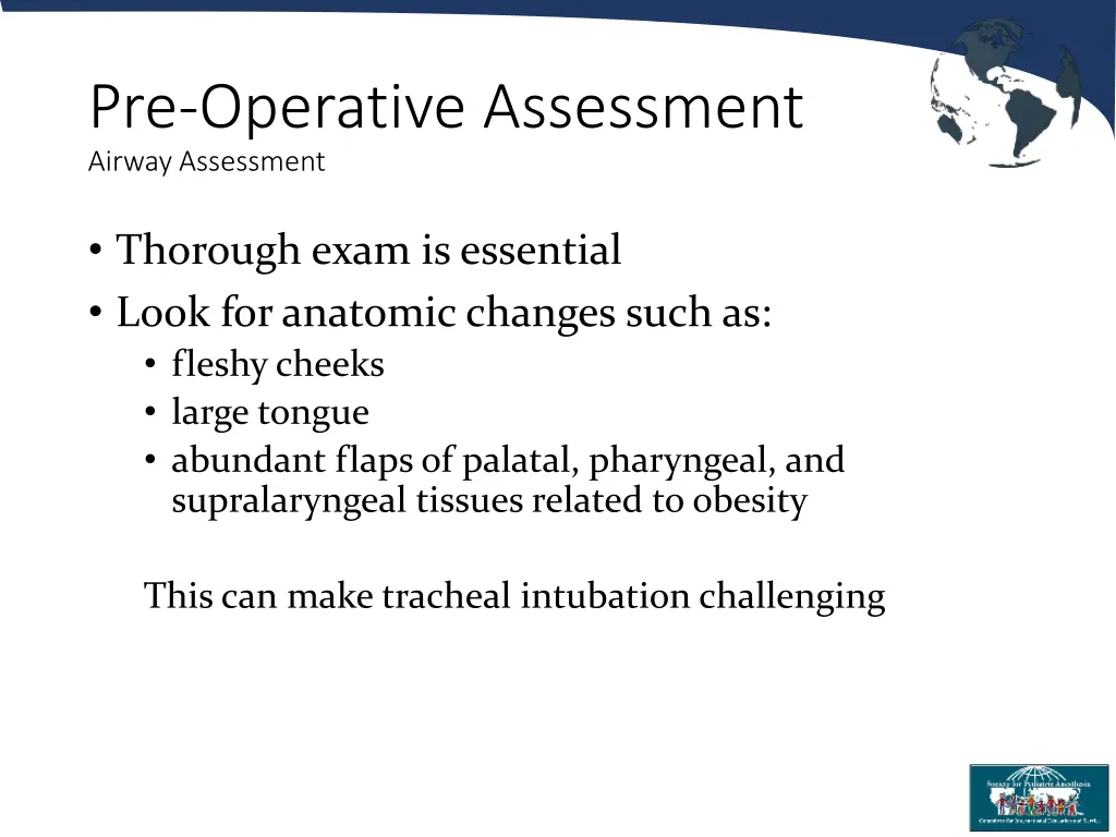 pre operative assessment airway assessment