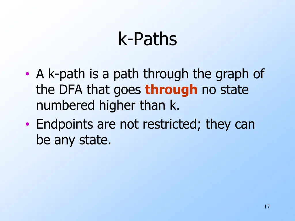 k paths