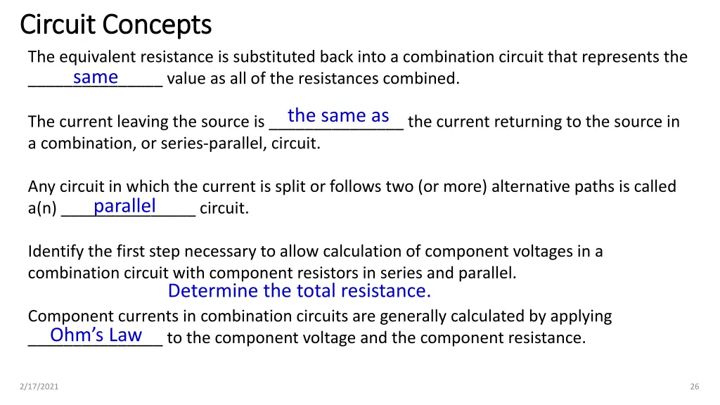 circuit concepts circuit concepts the equivalent