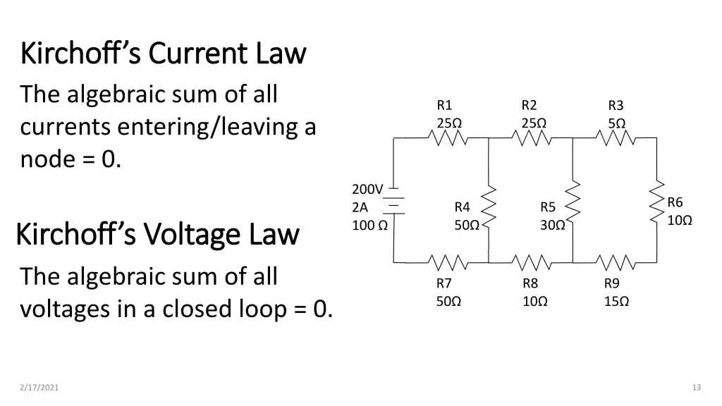 kirchoff s kirchoff s current law current