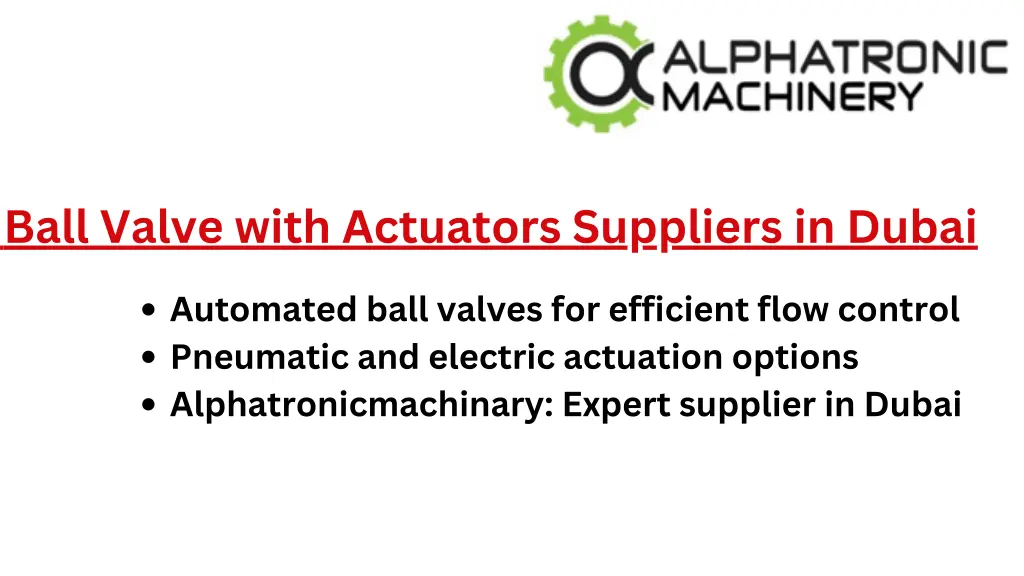 ball valve with actuators suppliers in dubai