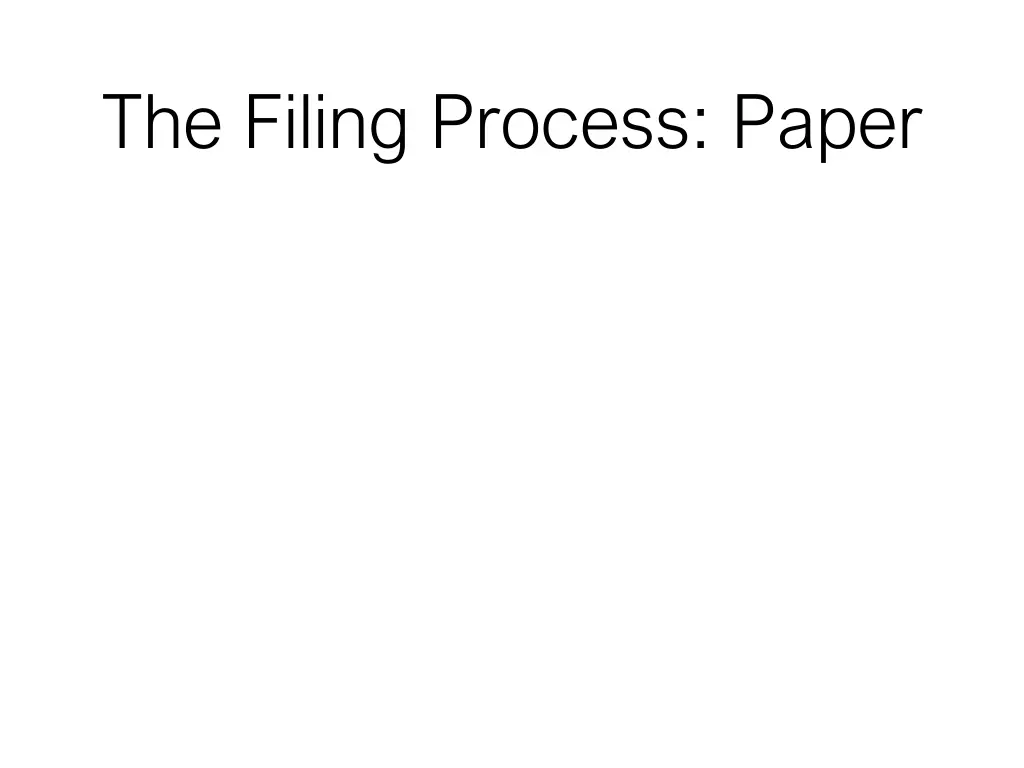 the filing process paper