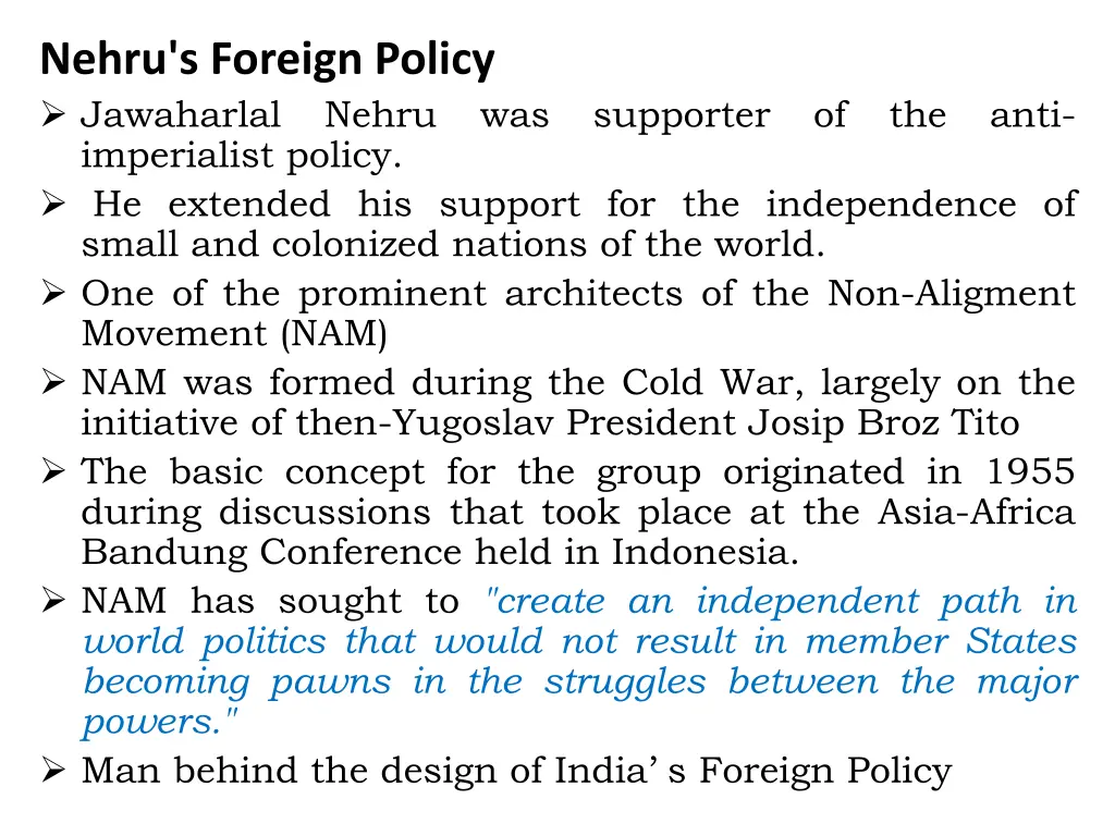 nehru s foreign policy jawaharlal imperialist