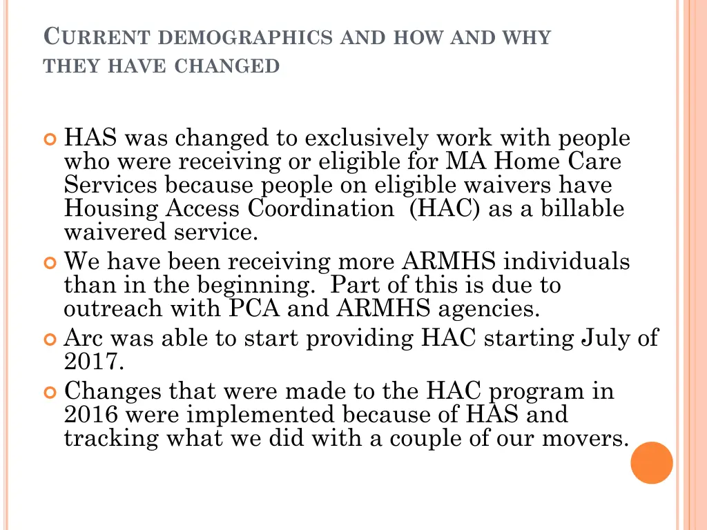 c urrent demographics and how and why they have 1