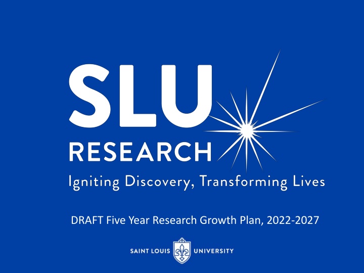 draft five year research growth plan 2022 2027