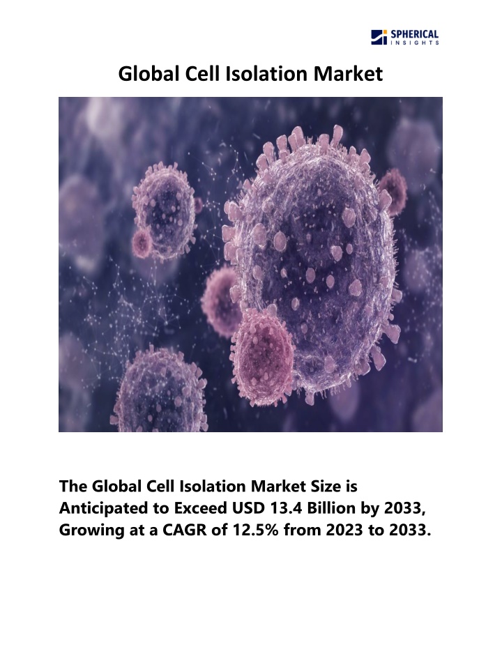 global cell isolation market