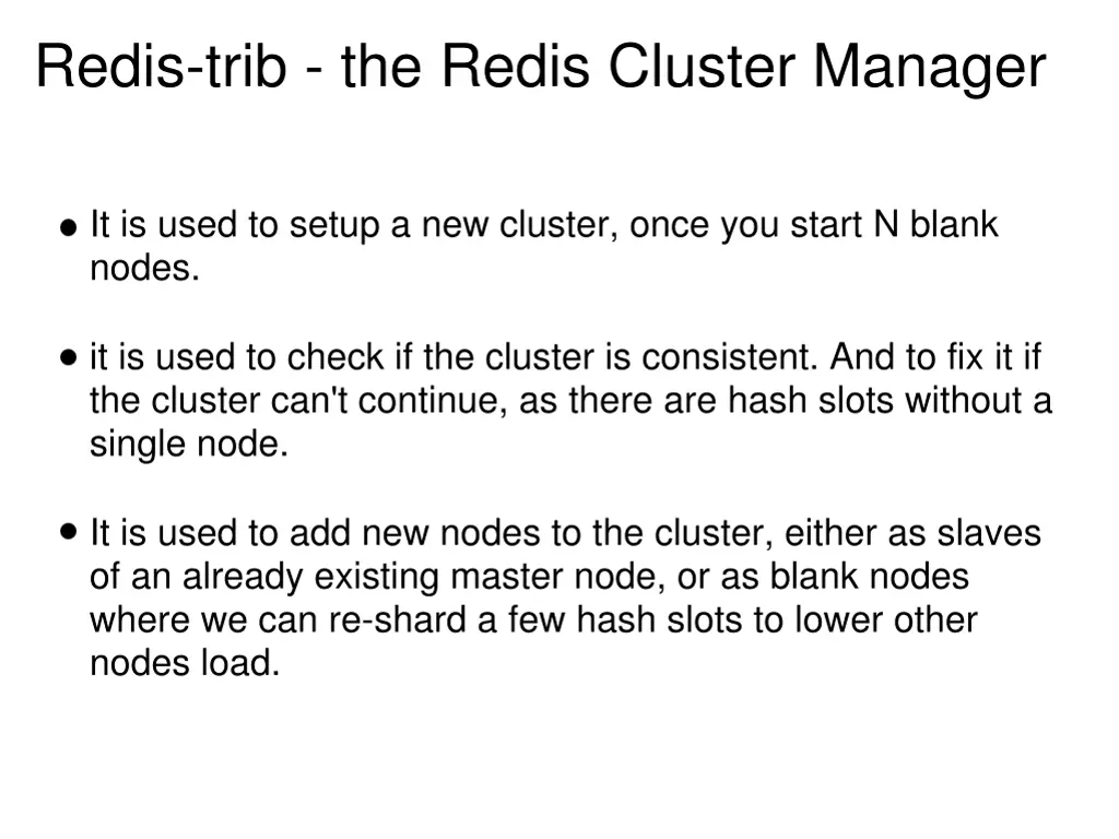 redis trib the redis cluster manager