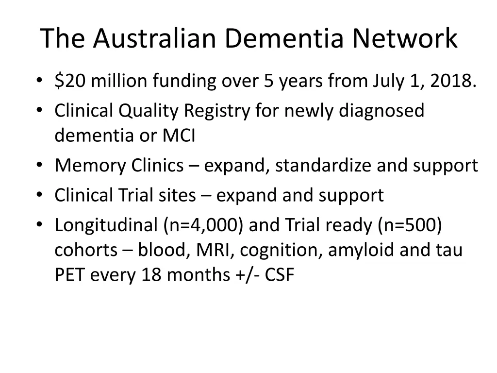 the australian dementia network