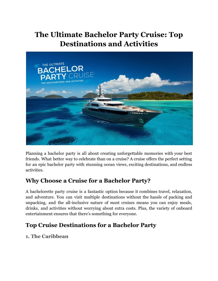 the ultimate bachelor party cruise