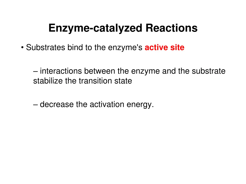 enzyme catalyzed reactions 1