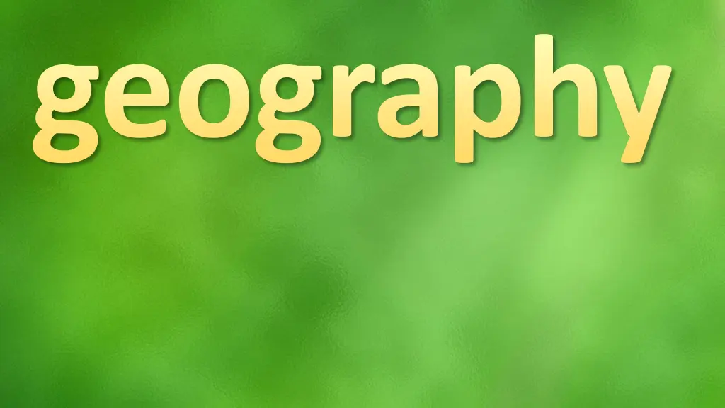 geography