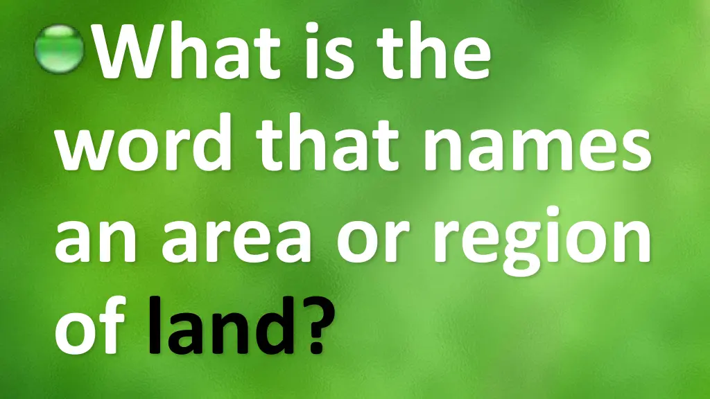 what is the word that names an area or region