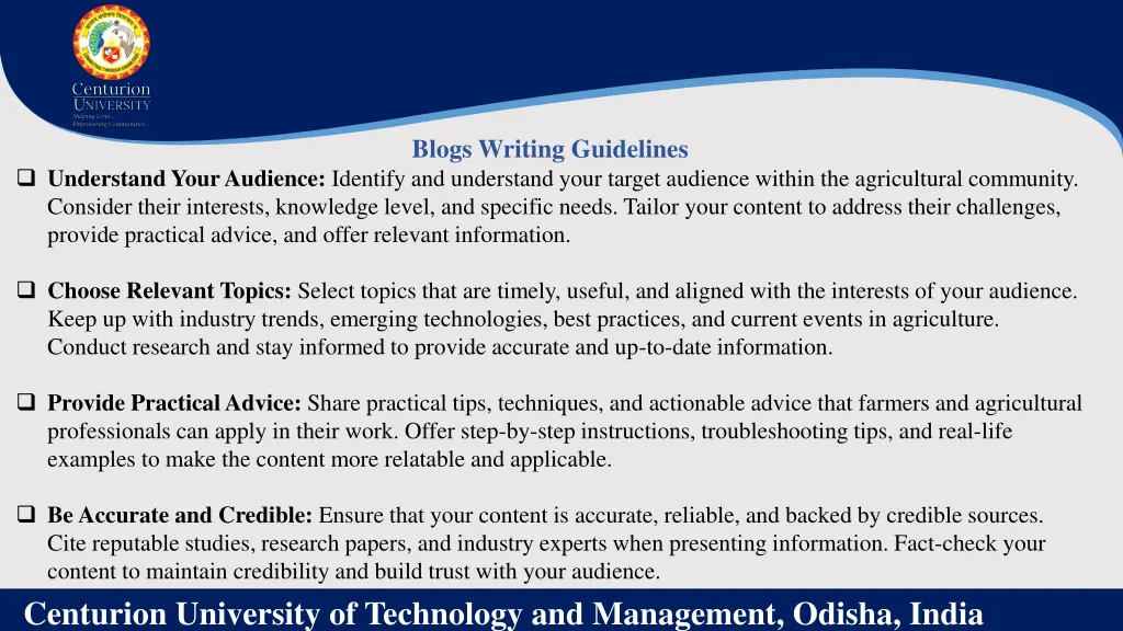 blogs writing guidelines