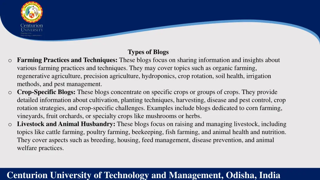 types of blogs