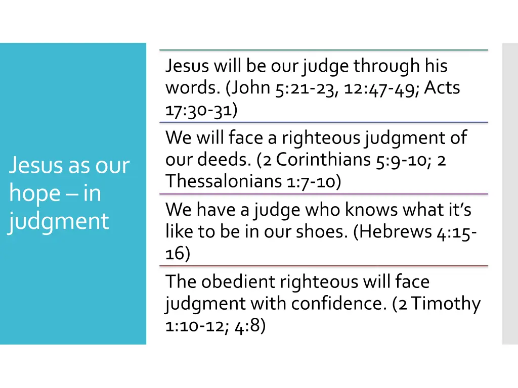 jesus will be our judge through his words john