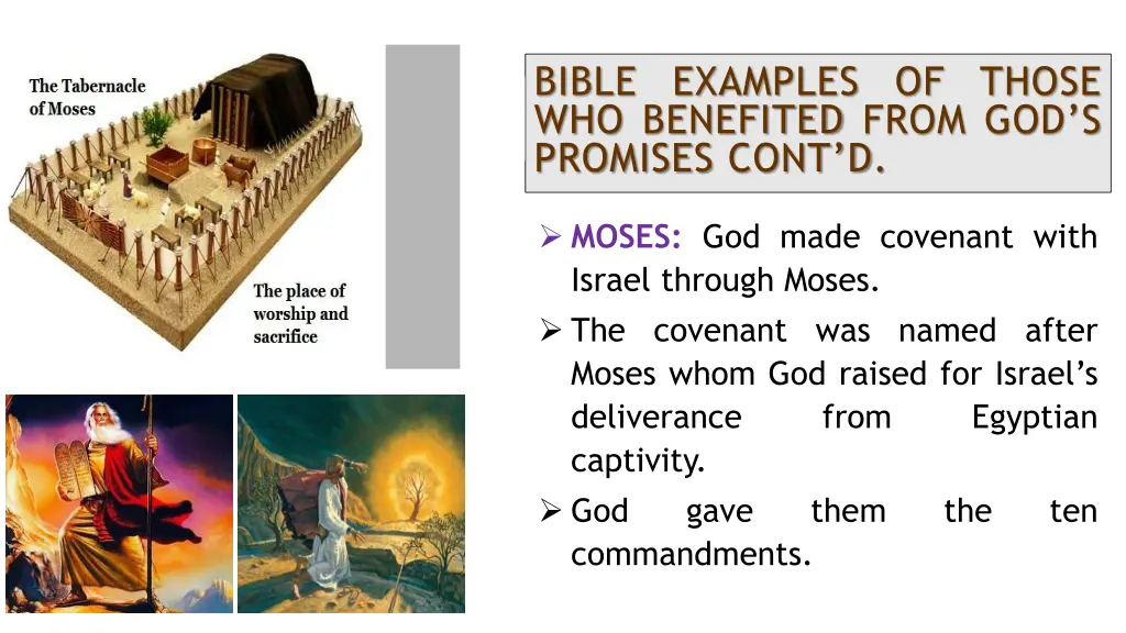 bible who benefited from god s promises cont d