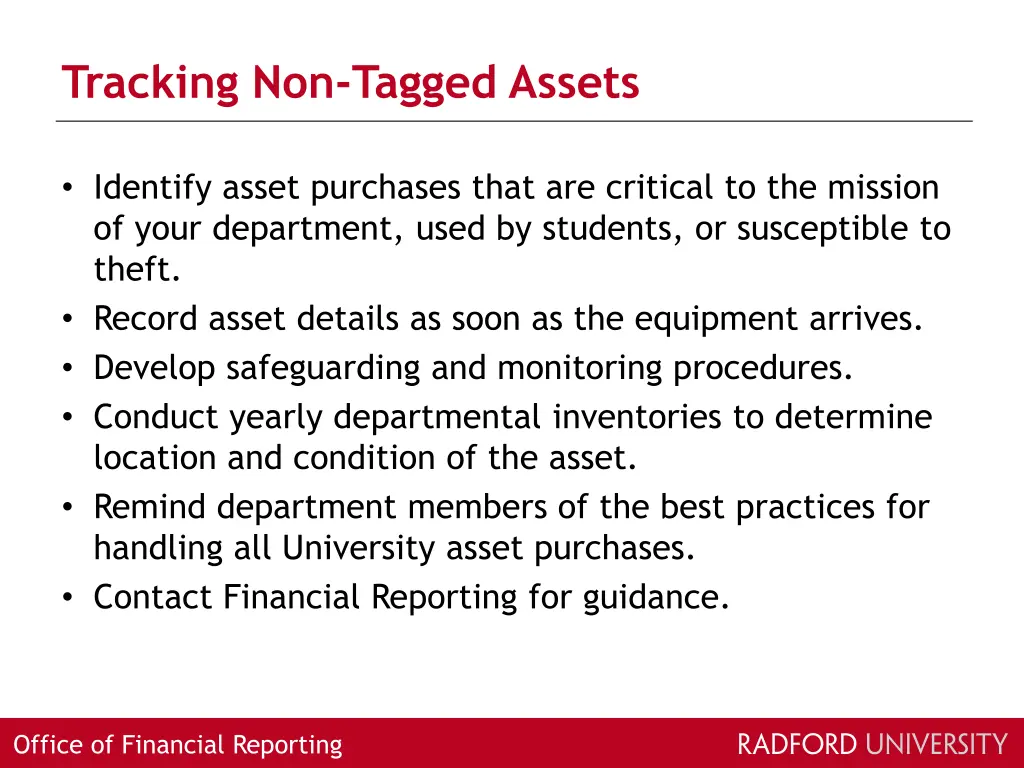 tracking non tagged assets