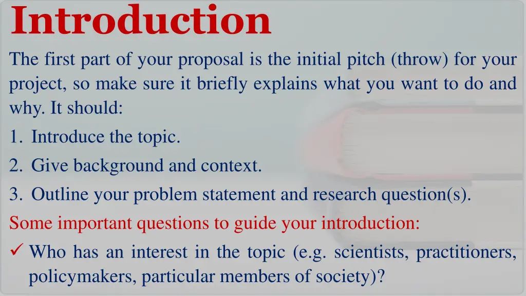 introduction the first part of your proposal