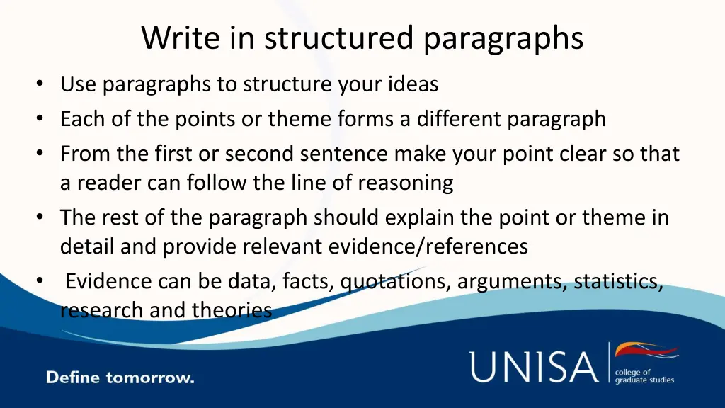 write in structured paragraphs use paragraphs