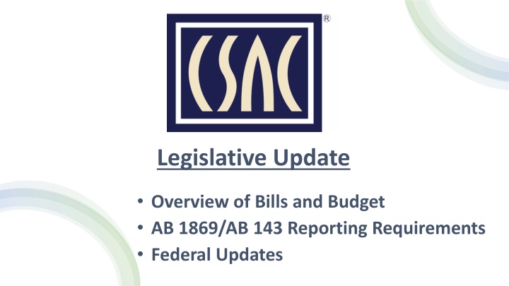 legislative update