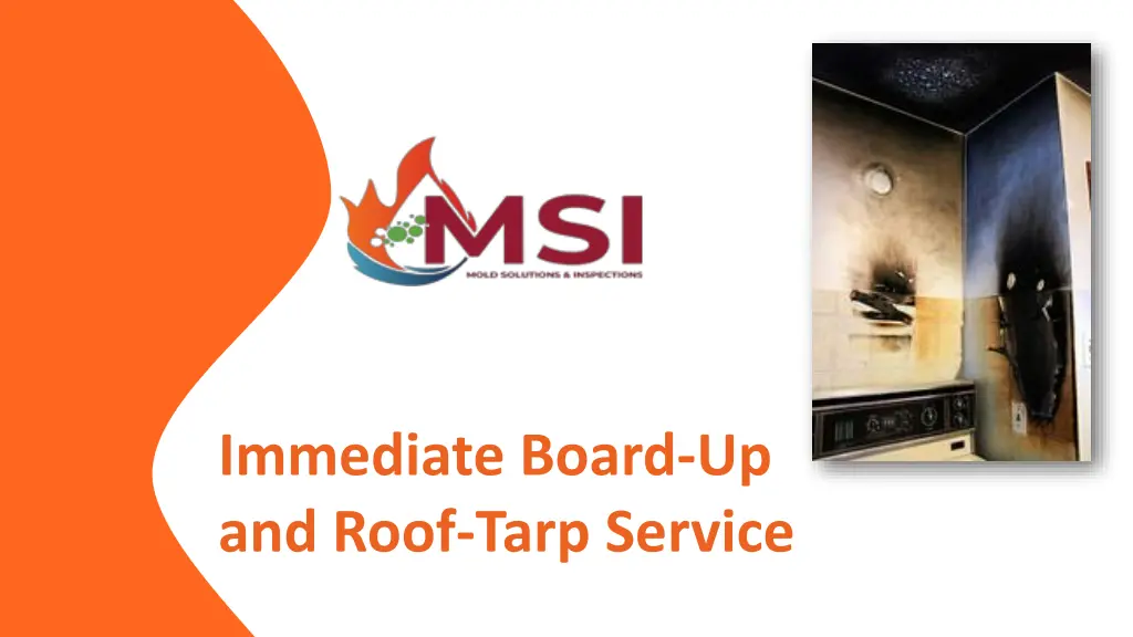 immediate board up and roof tarp service