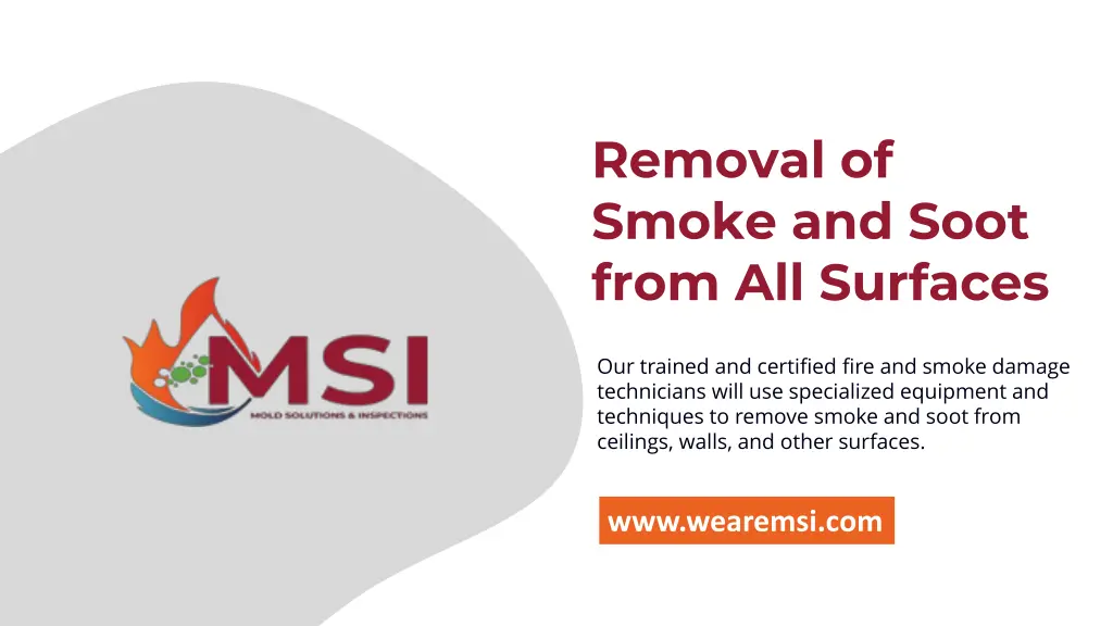 removal of smoke and soot from all surfaces