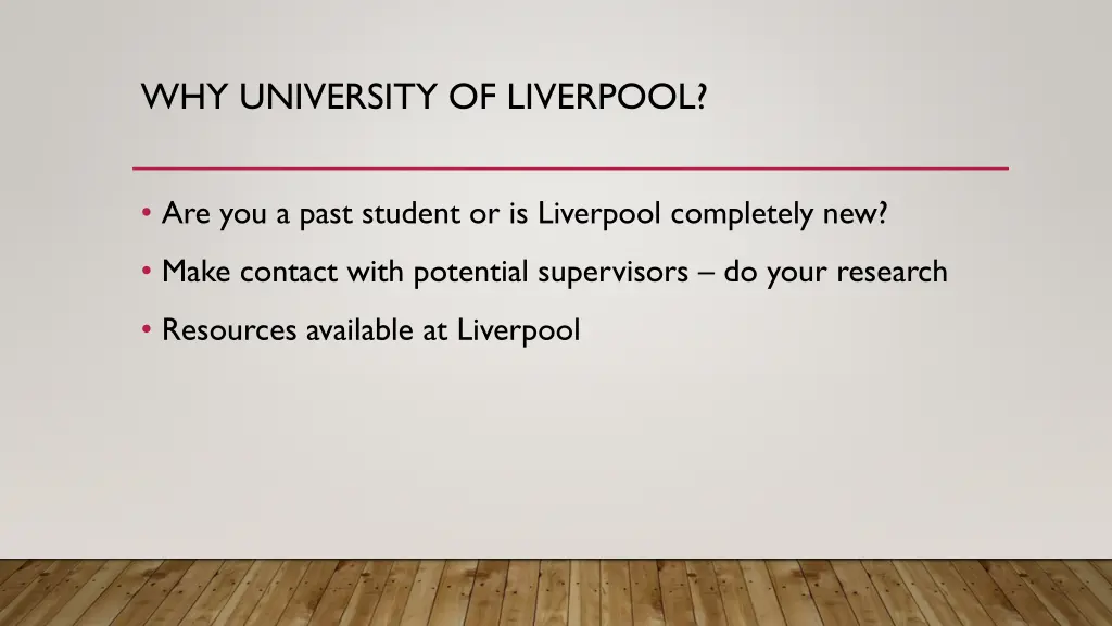 why university of liverpool