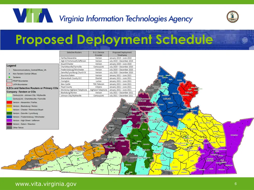 proposed deployment schedule