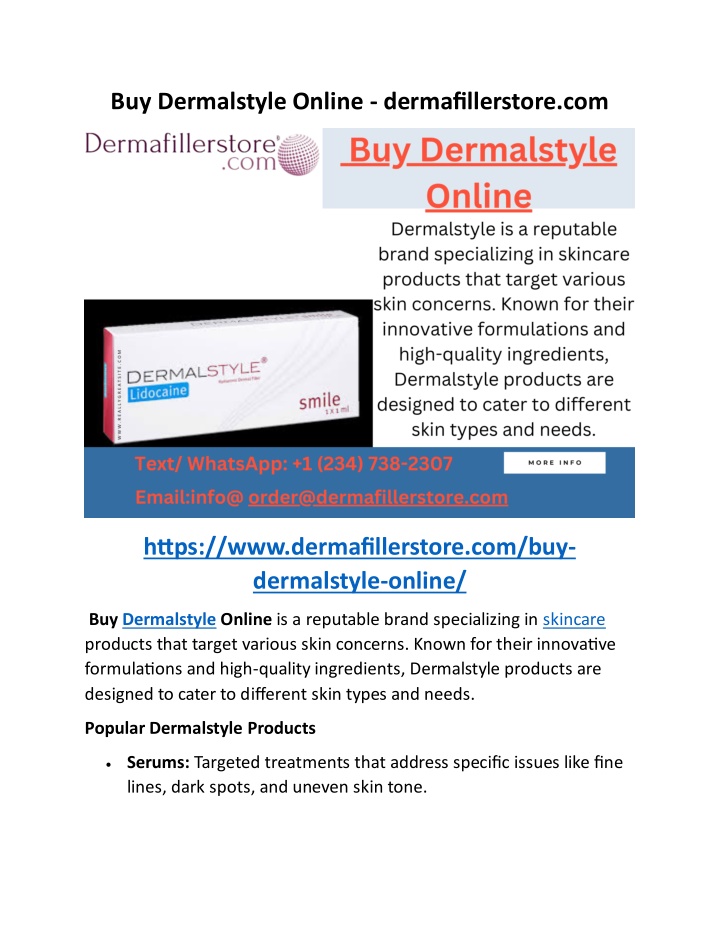 buy dermalstyle online dermafillerstore com