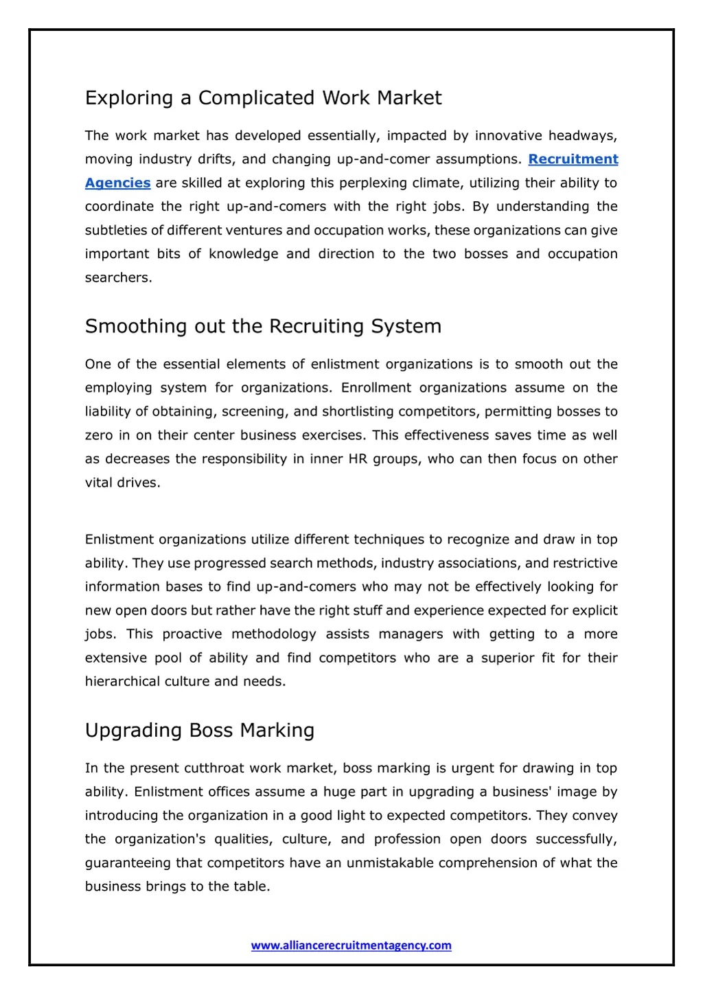 exploring a complicated work market