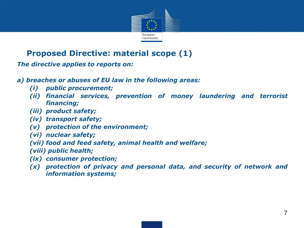 proposed directive material scope 1 the directive