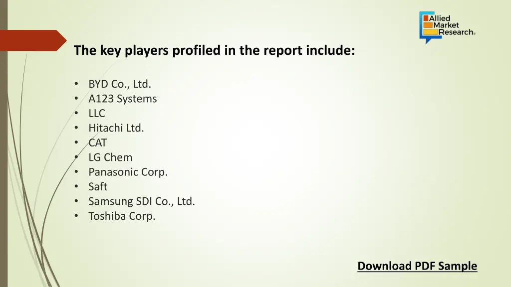 the key players profiled in the report include