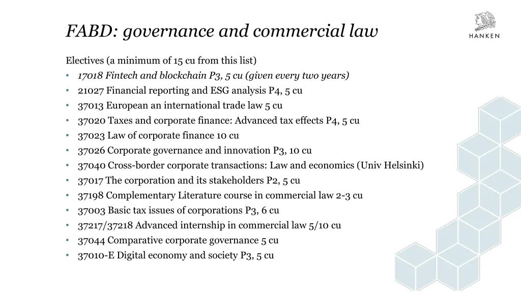 fabd governance and commercial law 1