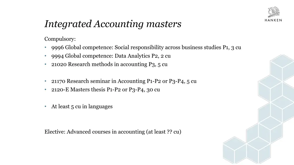 integrated accounting masters