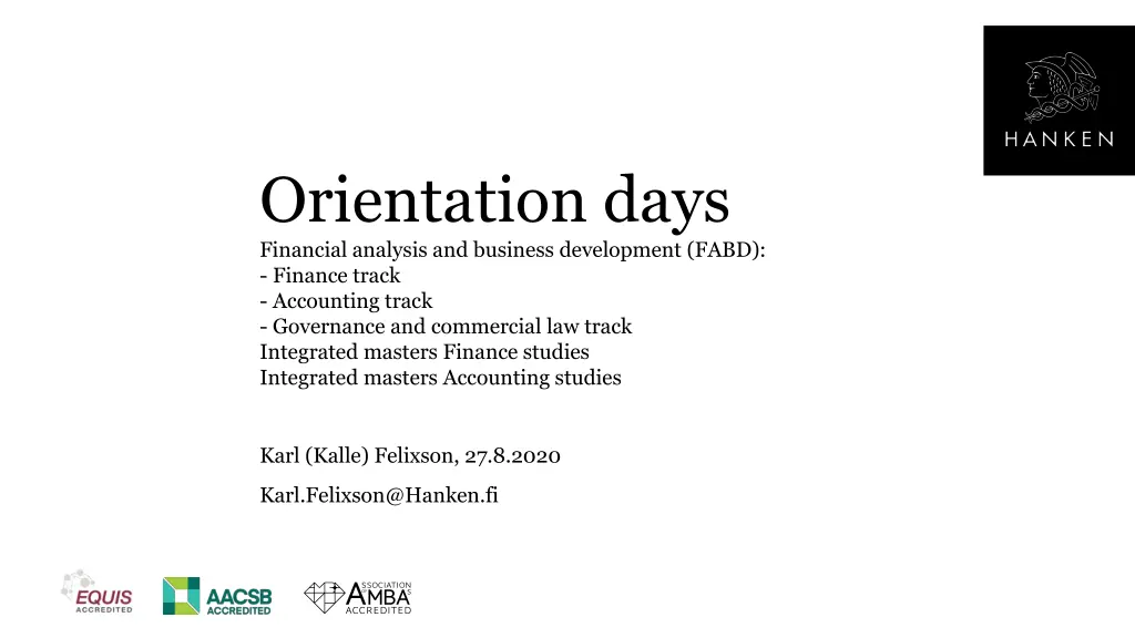 orientation days financial analysis and business