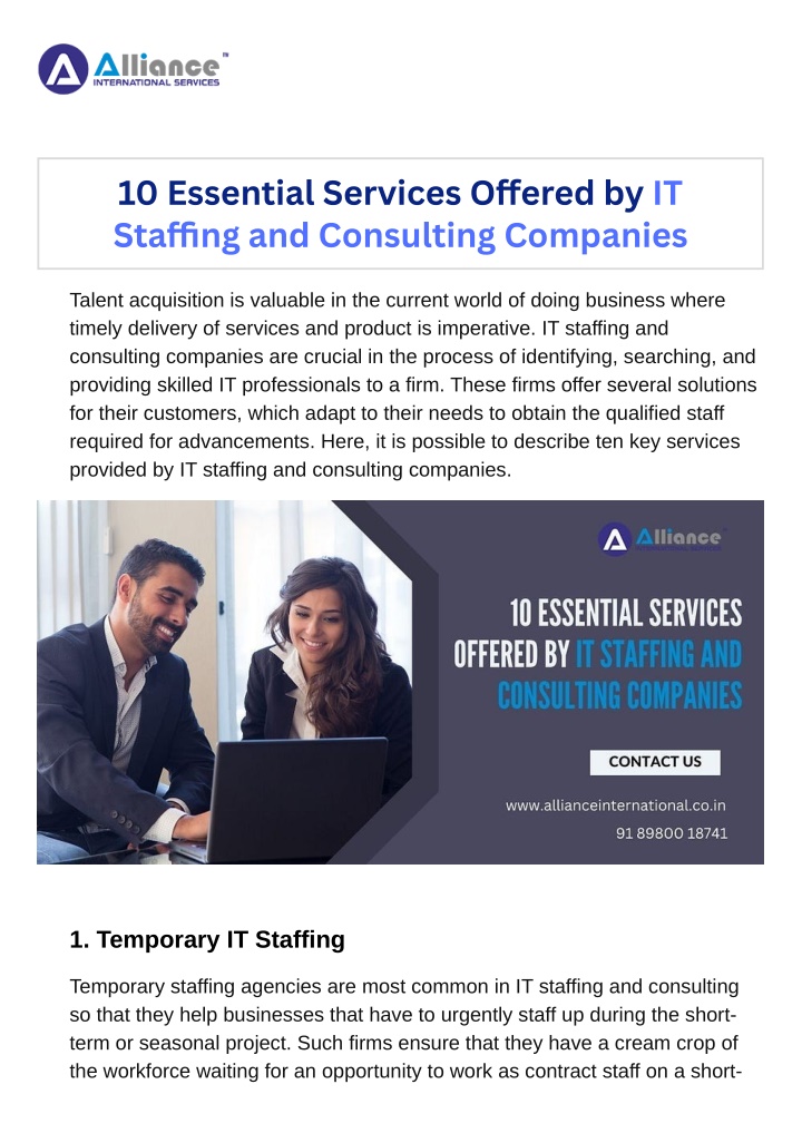 10 essential services o ered