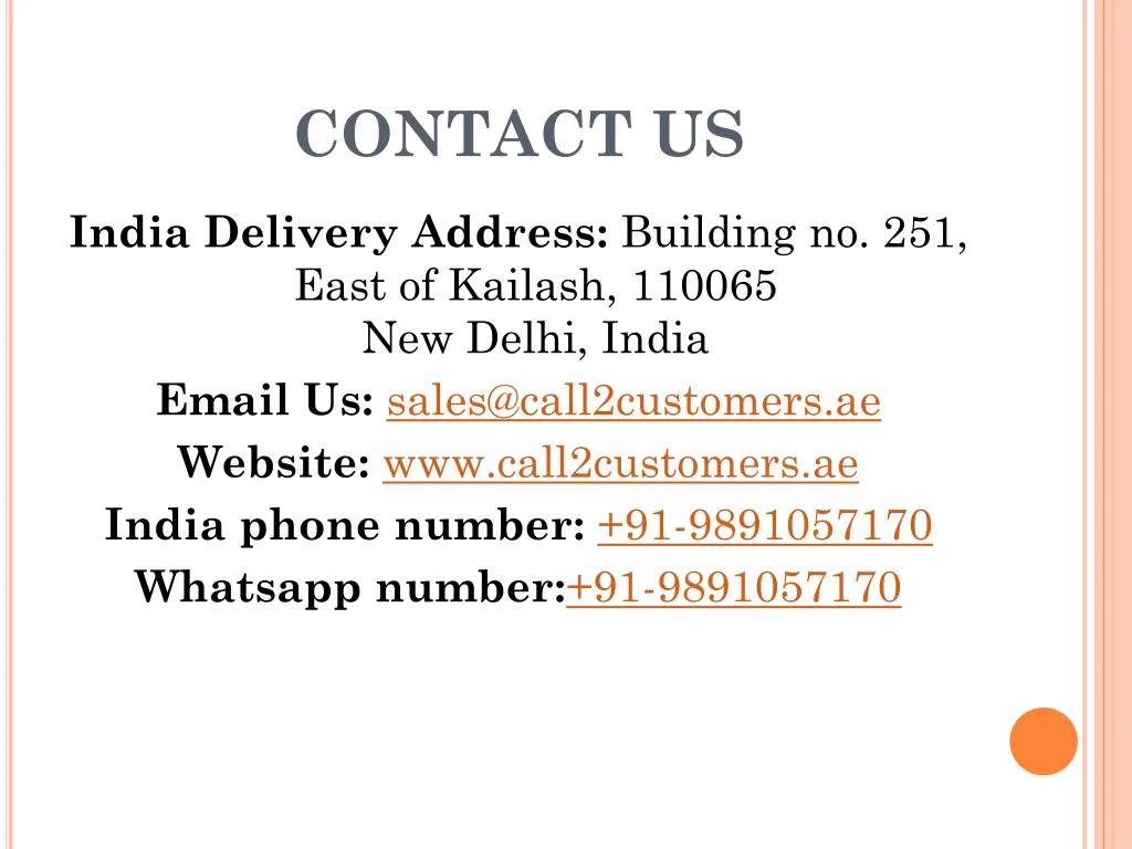 contact us