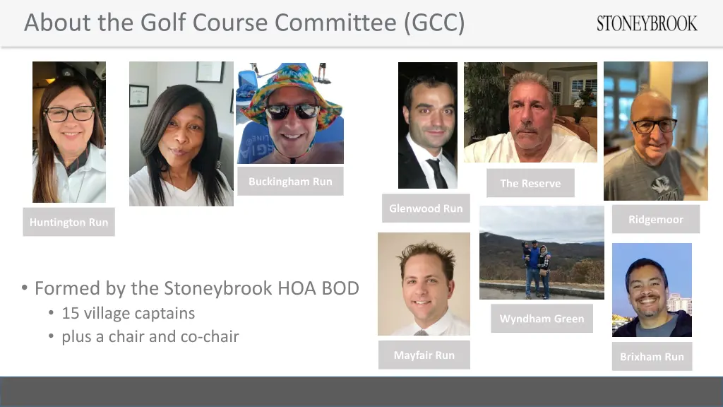 about the golf course committee gcc