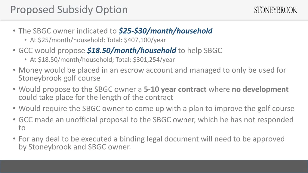 proposed subsidy option 1