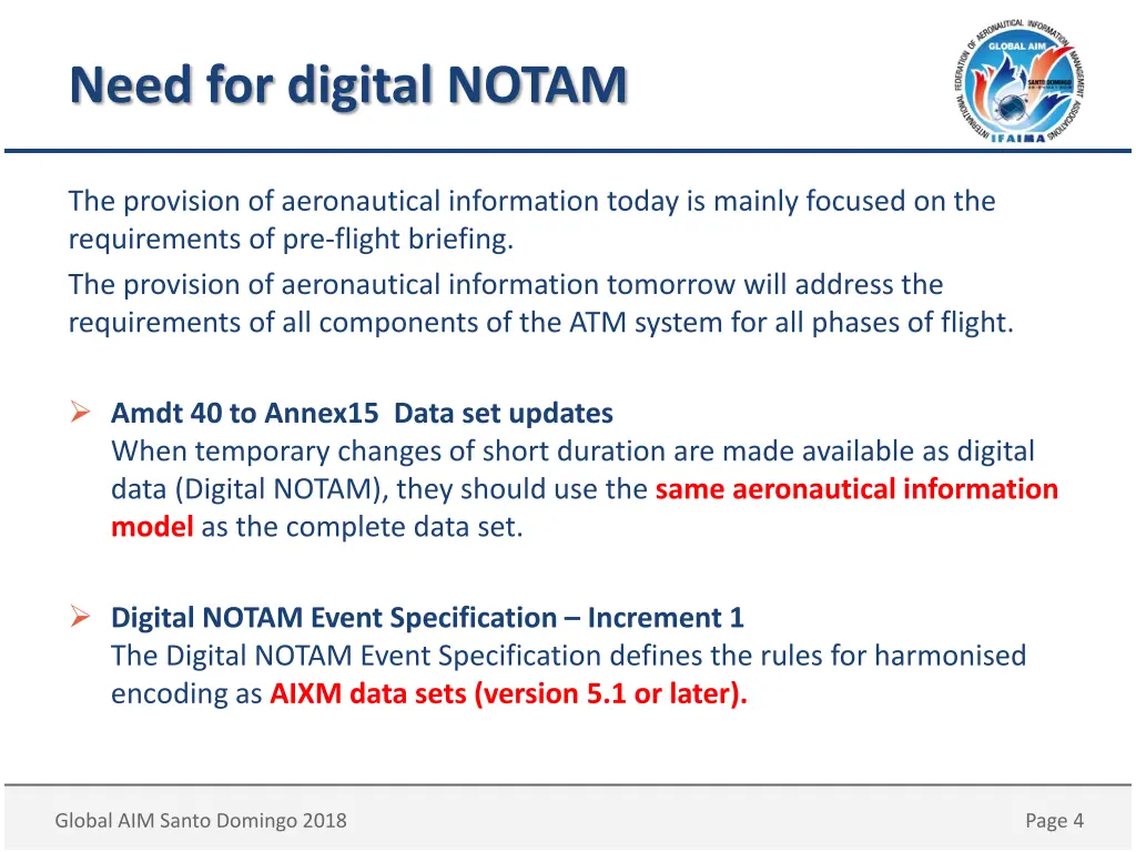 need for digital notam 1