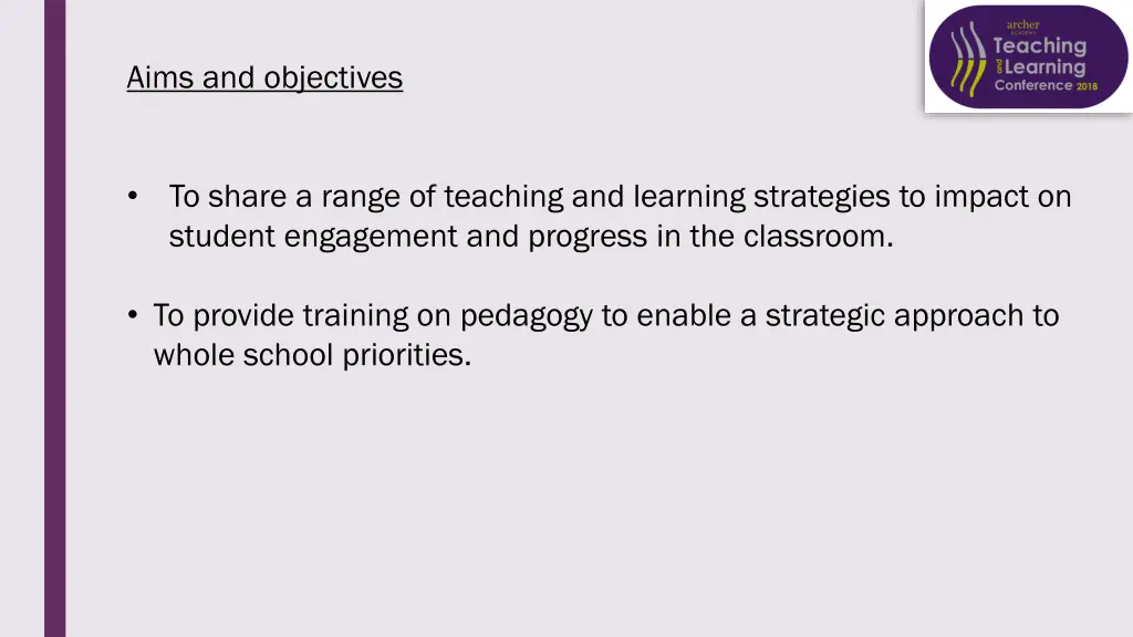 aims and objectives