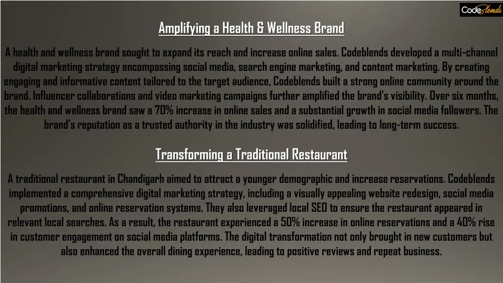 amplifying a health wellness brand