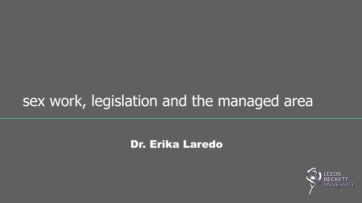 sex work legislation and the managed area