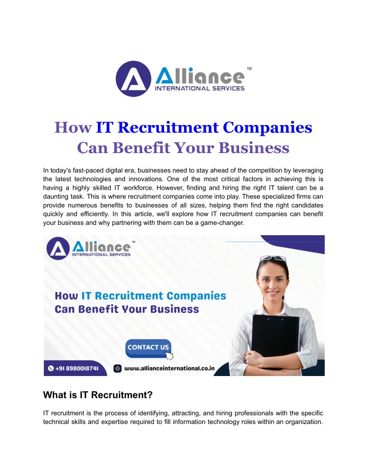 how it recruitment companies can benefit your