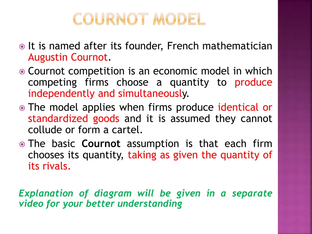 cournot model