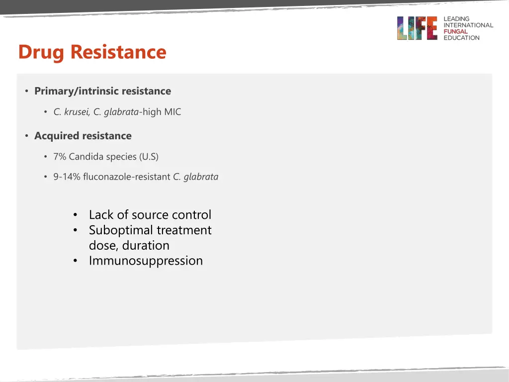 drug resistance