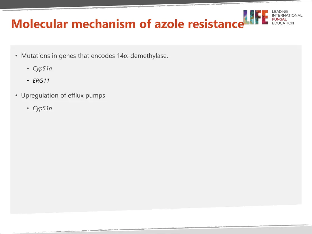 molecular mechanism of azole resistance