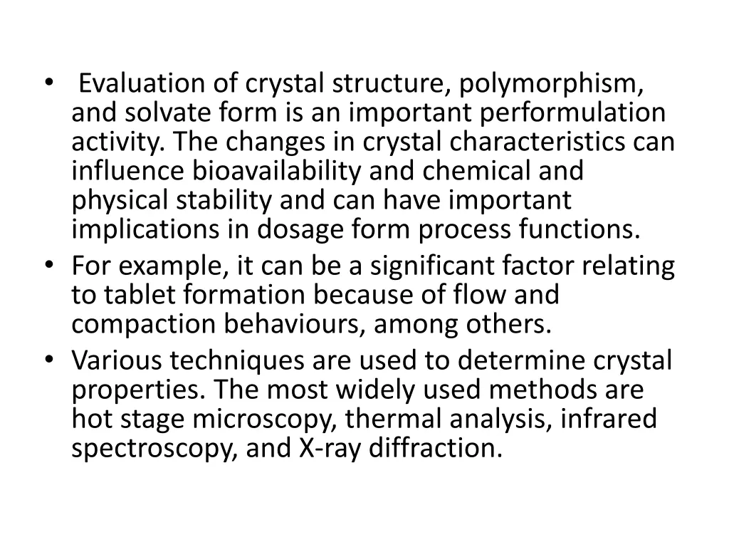 evaluation of crystal structure polymorphism