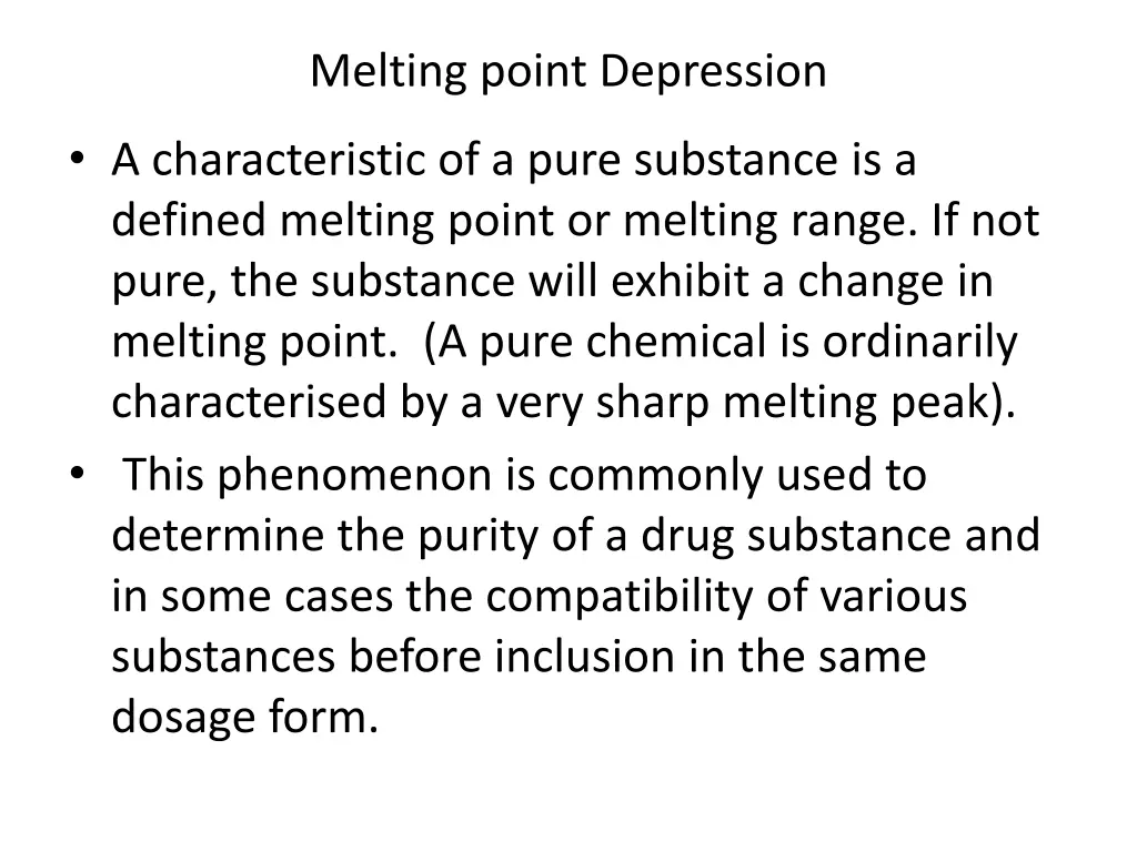 melting point depression