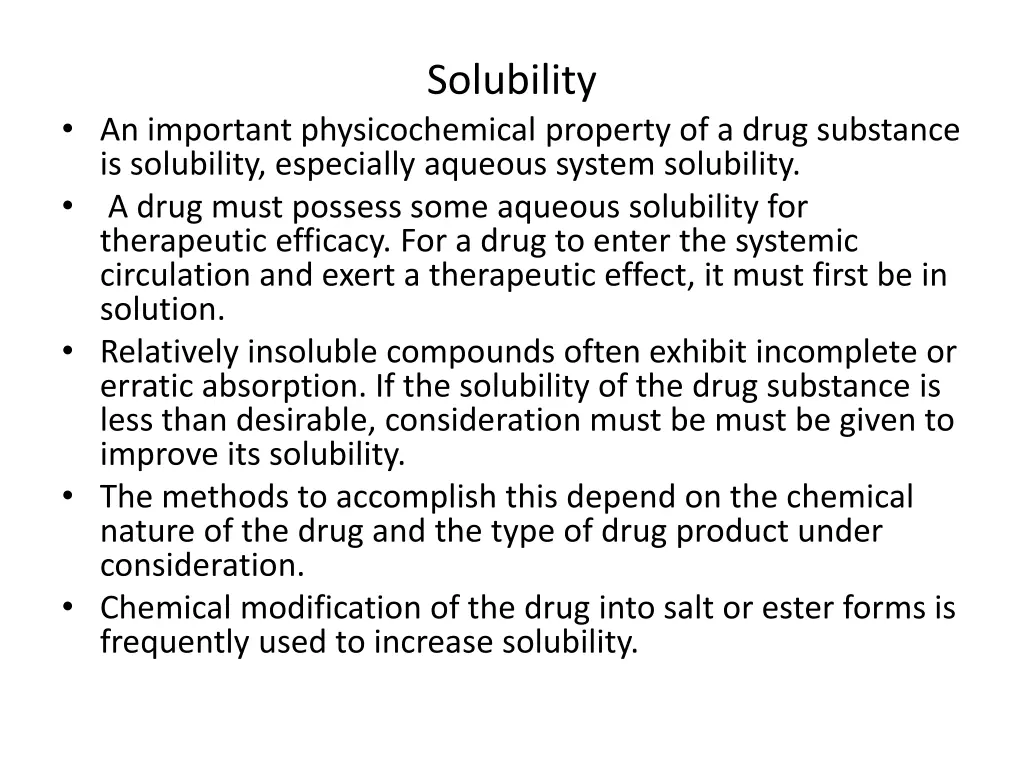 solubility